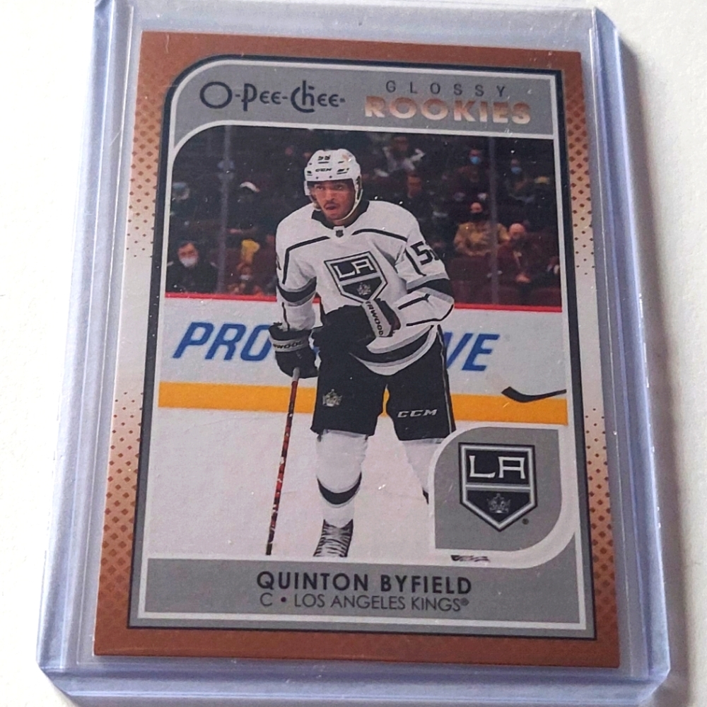 Quinton Byfield O-Pee-Chee Glossy Rookies Card Number R-9 Hockey Card LA Kings